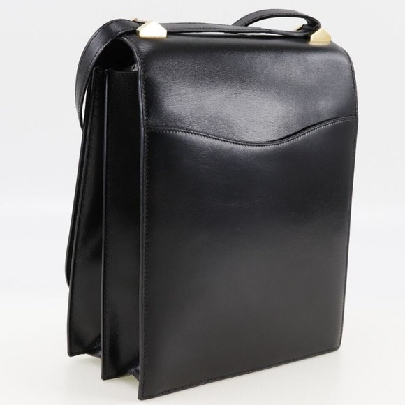 HERMES Chianti Shoulder Bag one belt vintage Black / Gold Hardware Box sca... - Picture 11 of 16